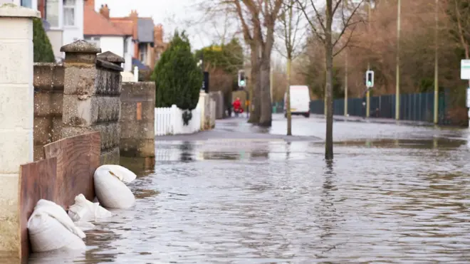 Flooded street