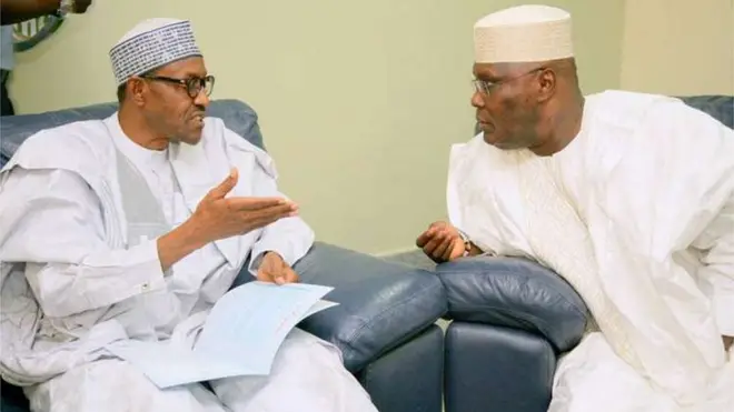 Aarẹ Muhammadu Buhari ati Atiku Abubakar