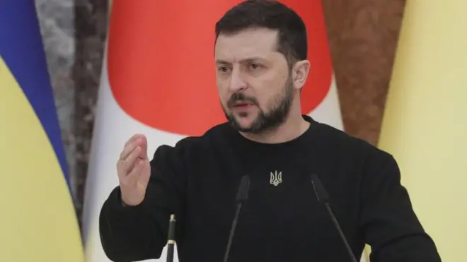 الرئيس الأوكراني، فولوديمير زيلينسكي