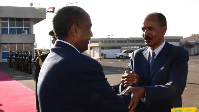 ጀነራል ኣልቡርሃን ምስ ፕረዚደንት ኤሳይያስ