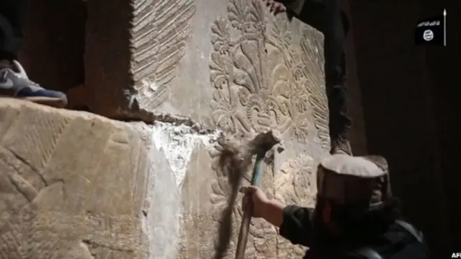 داعش آثار باستانی در شهر نمرود را تخریب کرد