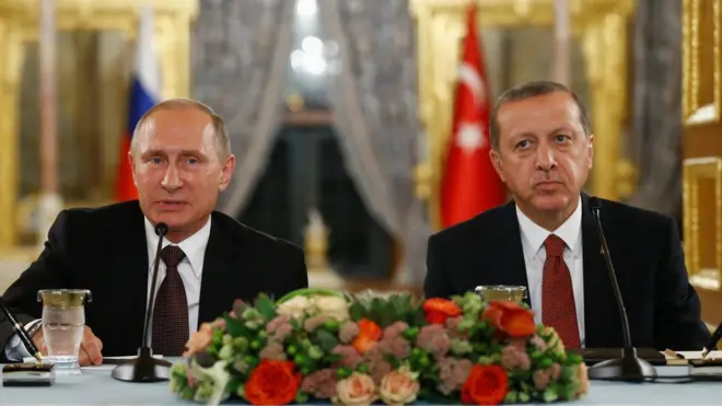 Friends again after ties cooled when Turkey shot down a Russian aircraft
