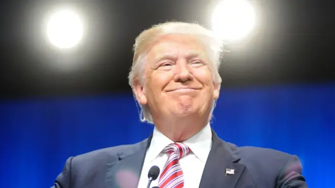 Donald Trump, smiling, July 2016