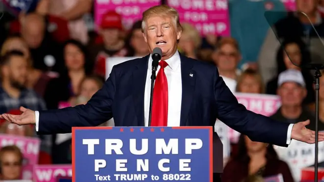 Tiraampi kaleessa magaalaa Ohayootti yeroo duula filannoo gaggeessan waan dubbatan.