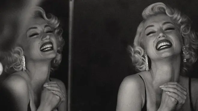 Ana de Armas caracterizada de Marilyn Monroe en el biopic "Blonde".