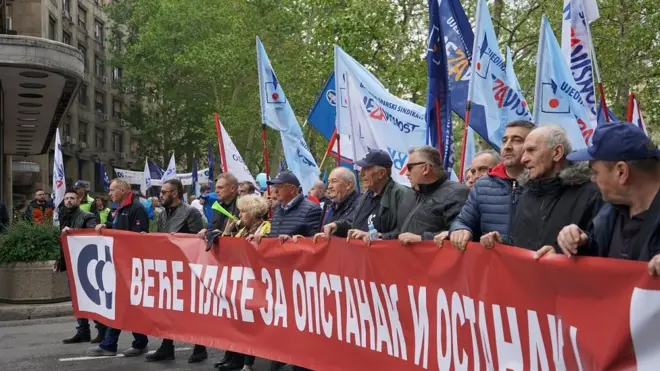 Prvomajski sindikalni protest u Beogradu