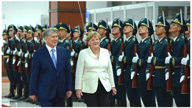 Қирғиз расмийлари Олмония Қанцлерининг ташрифи Асқаров иши билан бевосита боғлиқлигини рад этишган