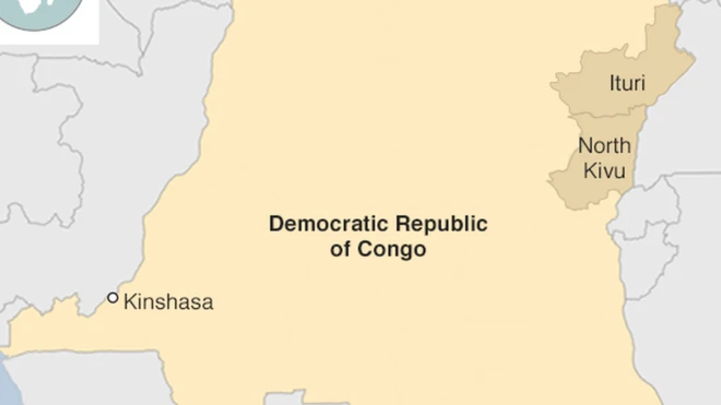 A map of DR Congo