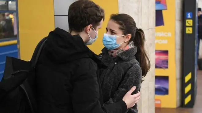 Many are taking shelter in Kyiv's metro stations
