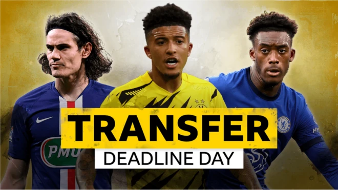 Edinson Cavani, Jadon Sancho and Calllum Hudson-Odoi
