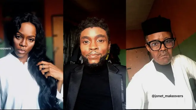 Meet di woman wey fit change her face to anybody face