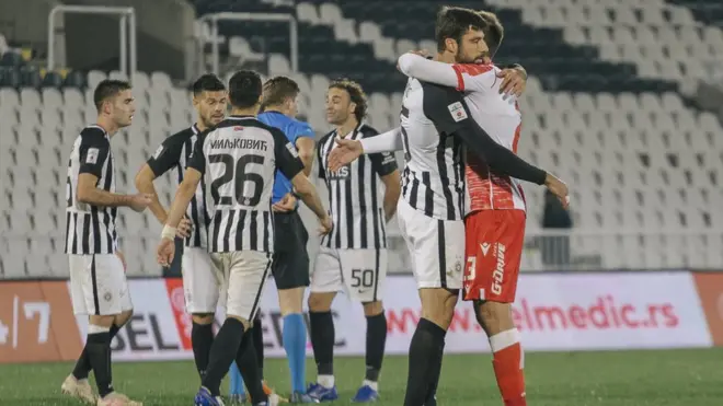 Детаљ са вечитог дербија одиграног без оприсуства публике