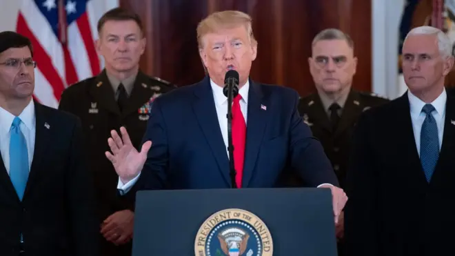 Дональд Трамп и силовики на пресс-конференции