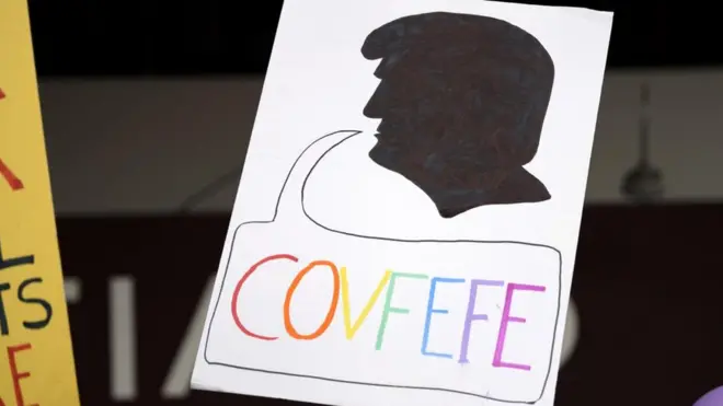 Salah ketik Presiden Trump yang terkenal, 'covfefe', membuatnya jadi bulan-bulanan guyonan dan meme di seluruh dunia