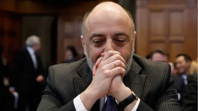 Второй день слушаний открывала речь главы российской делегации в суде Романа Колодкина