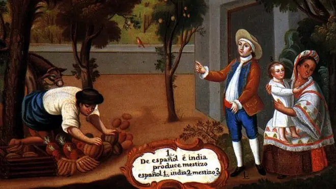 La población mestiza es la que predomina en la mayor parte de lo que era el Virreinato de la Nueva España: México y Centroamérica.