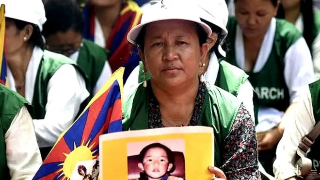 2019 में नई दिल्ली में तिब्बती प्रदर्शन करते हुए