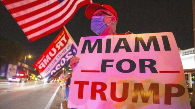 Una concentración en apoyo a Trump en la ciudad de Miami.