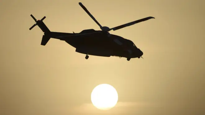 File photo: A Saudi special forces helicopter flying in Riyadh, 2015