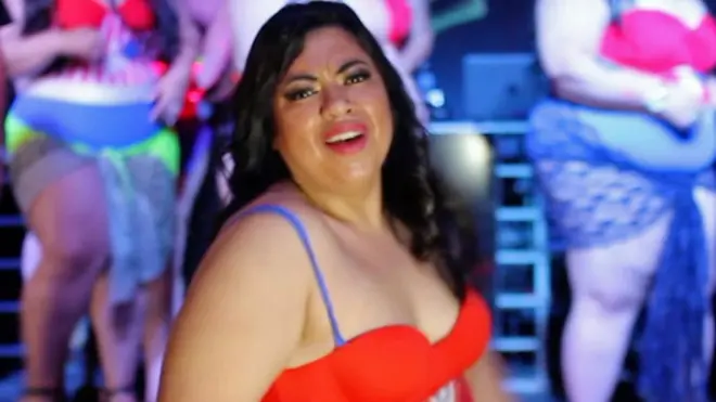 Alejandra Rojas en el concurso Miss Gordita Paraguay