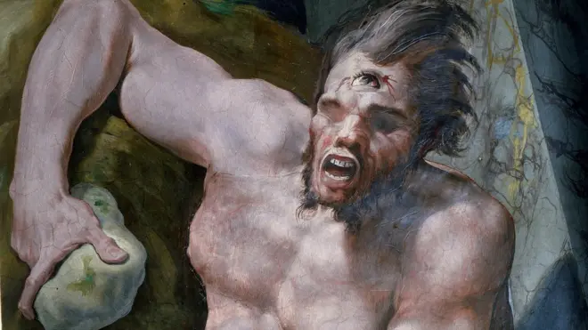Polyphemus được mô tả là gã khổng lồ một mắt, ăn thịt người