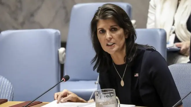 Никки Хейли в ООН 17.09.2018