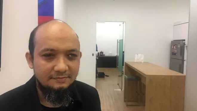 Novel Baswedan saat diwawancara khusus oleh BBC Indonesia di Singapura awal Agustus lalu.