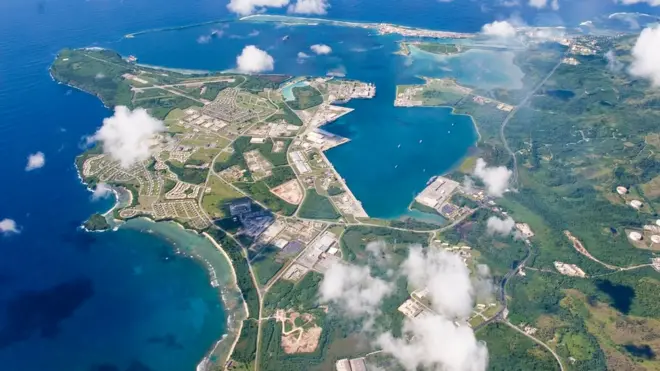 Ảnh vệ tinh căn cứ quân sự hải quân của Hoa Kỳ tại Guam