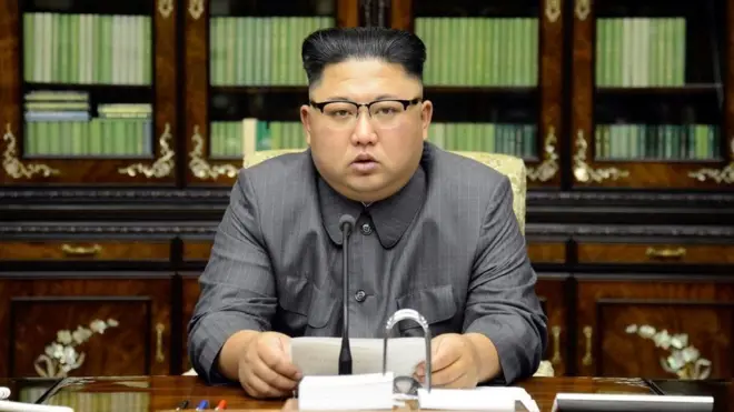 Hôm 21/9, thông tấn xã Bắc Hàn công bố hình ảnh ông Kim đưa ra lời tuyên bố cá nhân