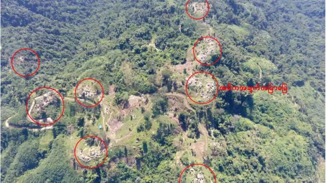 တိုက်ပွဲဖြစ်ခဲ့သော နေရာများ (ဓာတ်ပုံ - ကာကွယ်ရေးဝန်ကြီးဌာန)