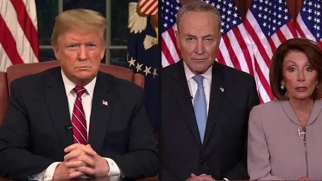 طالب الرئيس الأمريكي دونالد ترامب الكونغرس بمنحه 5.7 مليار دولار لبناء جدار على الحدود مع المكسيك.