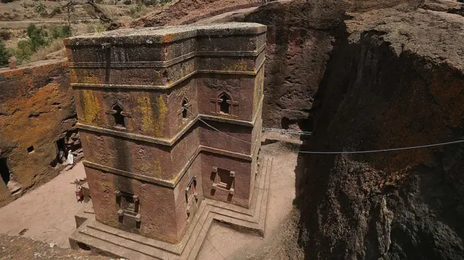 Bete Giyorgis, còn gọi là Nhà thờ Thánh George, là một trong 11 nhà thờ đá kỳ lạ của Lalibela, Ethiopia