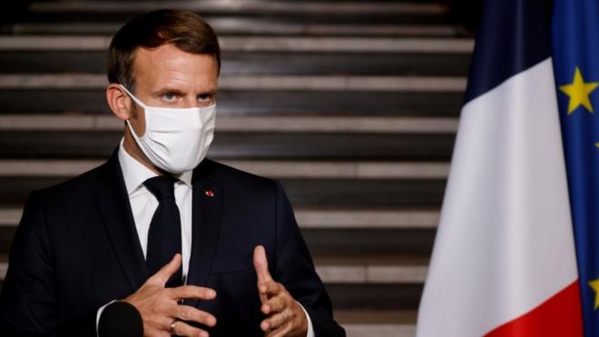 Image shows Emmanuel Macron