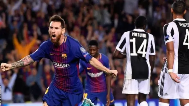 Mabao mawili ya Lionel Messi yalitosha kuisaidia Barcelona kuiadhibu Juventus mabao 3-0 katika uwanja wa Nou Camp.