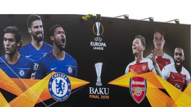 Баку, плакат финала Лиги Европы