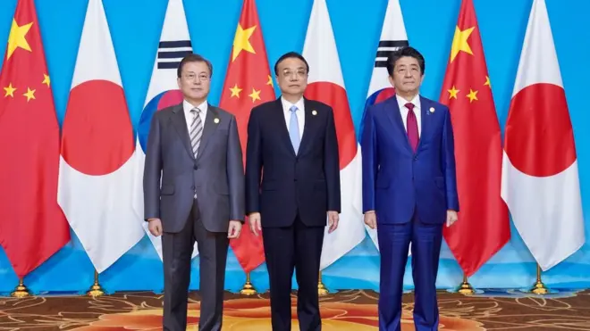 24일 열린 한중일 정상회의