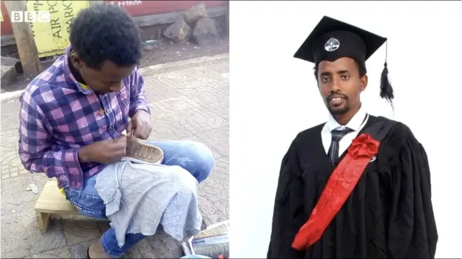 ቸኮለ መንበሩ ጫማ ሲሰፋና በምረቃ ገዋኑ