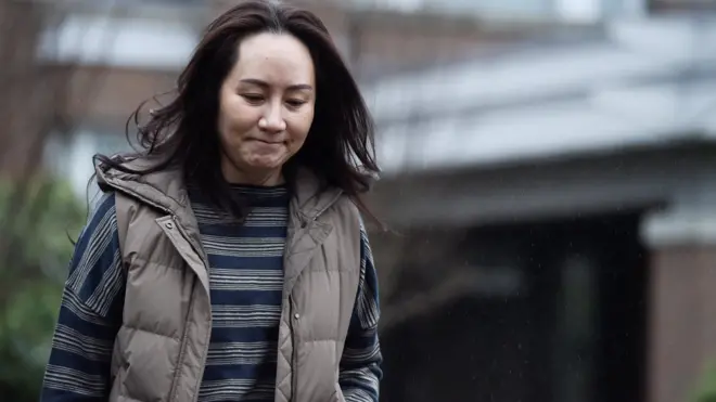 Huawei Technologies Chief Financial Officer Meng Wanzhou leaves her home to attend a court hearing in Vancouver, British Columbia, Canada December 7, 2020.