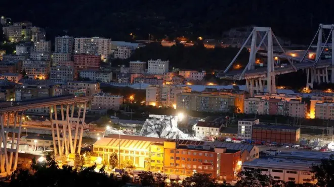 무너진 '모란디' 다리는 1960년대에 지어졌다