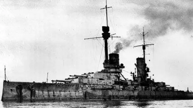 The German battleship Markgraf was among those scuttled in 1919