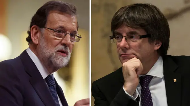 Rajoy y Puigdemont