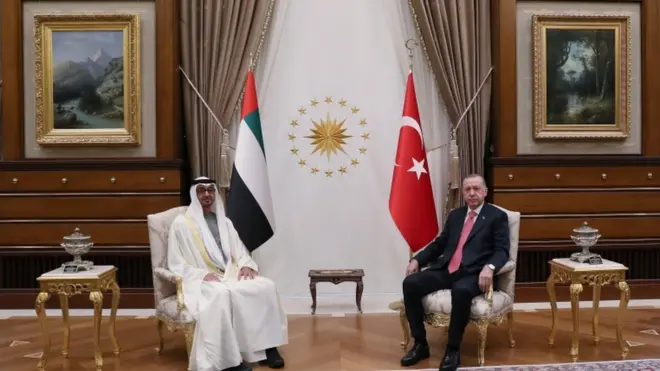 الزيارة هي الأولى لبن زايد إلى تركيا منذ سنوات