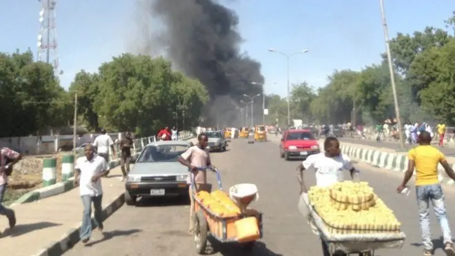 Foto: (No be di real scene be dis) - Dis na typical explosion scene