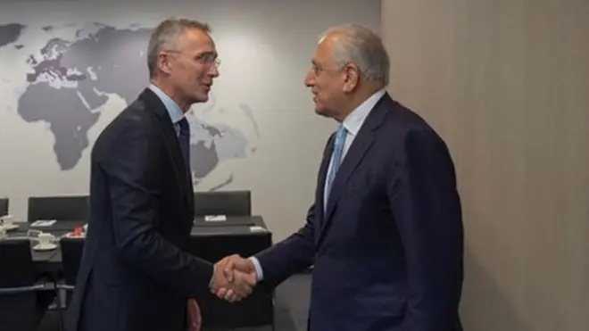 خلیلزاد نن دوشنبه د ناټو له سرمنشي ین سټولټنبرګ سره کتلي دي