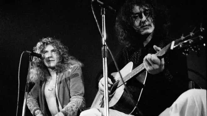 Led Zeppelin performing