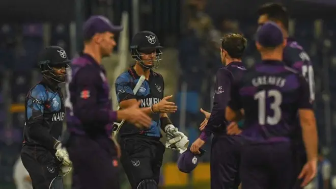 نمیبیا کی سکاٹ لینڈ پر چار وکٹوں سے فتح