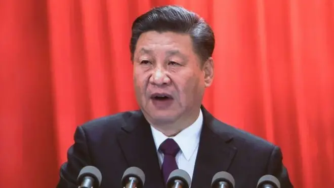 Xi Jinping speaking in parliament