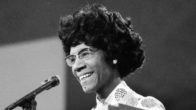 Shirley Chisholm durante la Convención Nacional Demócrata en 1972.