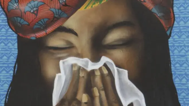 Affiche d'une personne qui se mouche