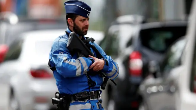 A police officer in Brussels, 17 June